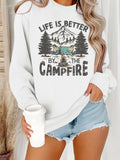 Sweatshirt Campfire Camping Pattern Print